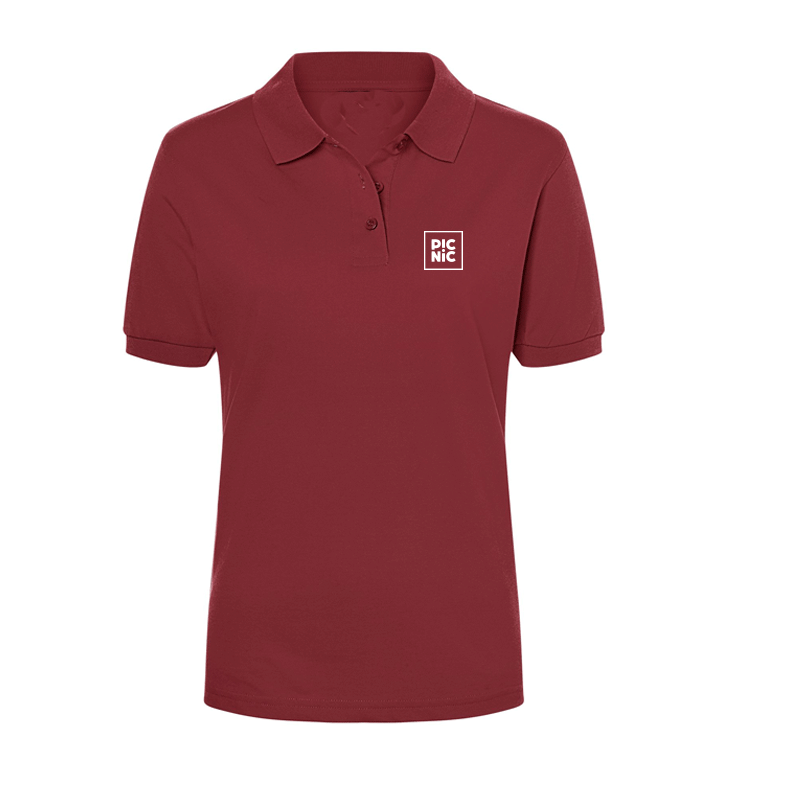 poloshirt, polo, kleding, rood, logo