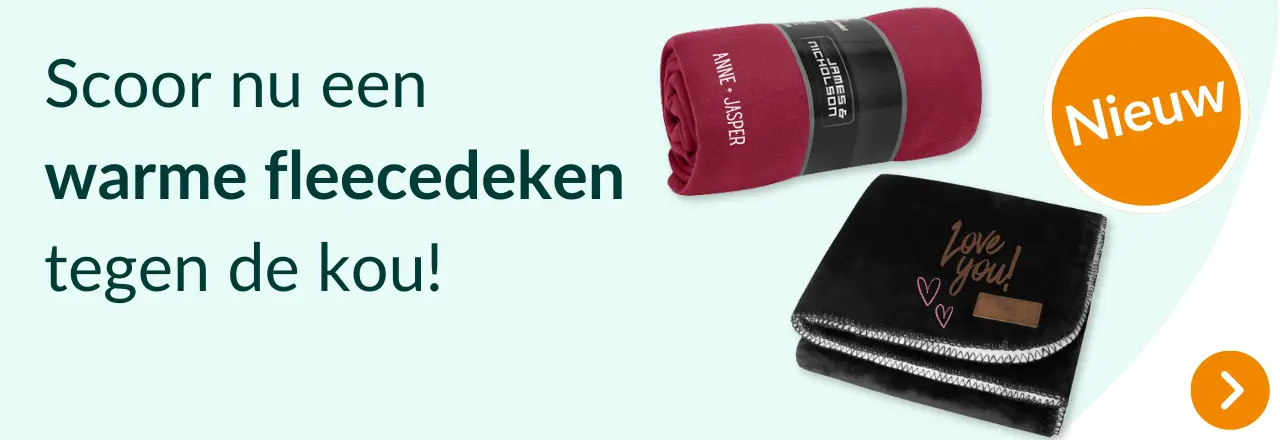 Fleece deken borduren