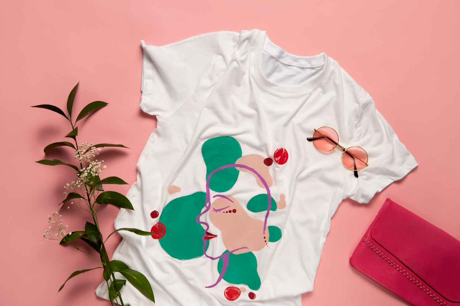 T-shirt, Plant, Mouw, Patroon, Blouse