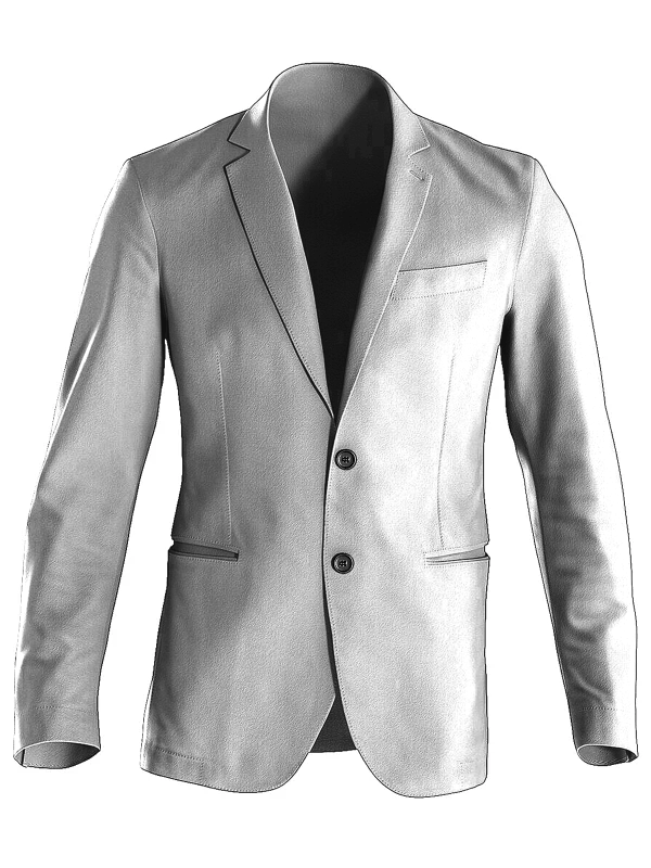 Eigen textiel borduren of bedrukken blazer voorkant