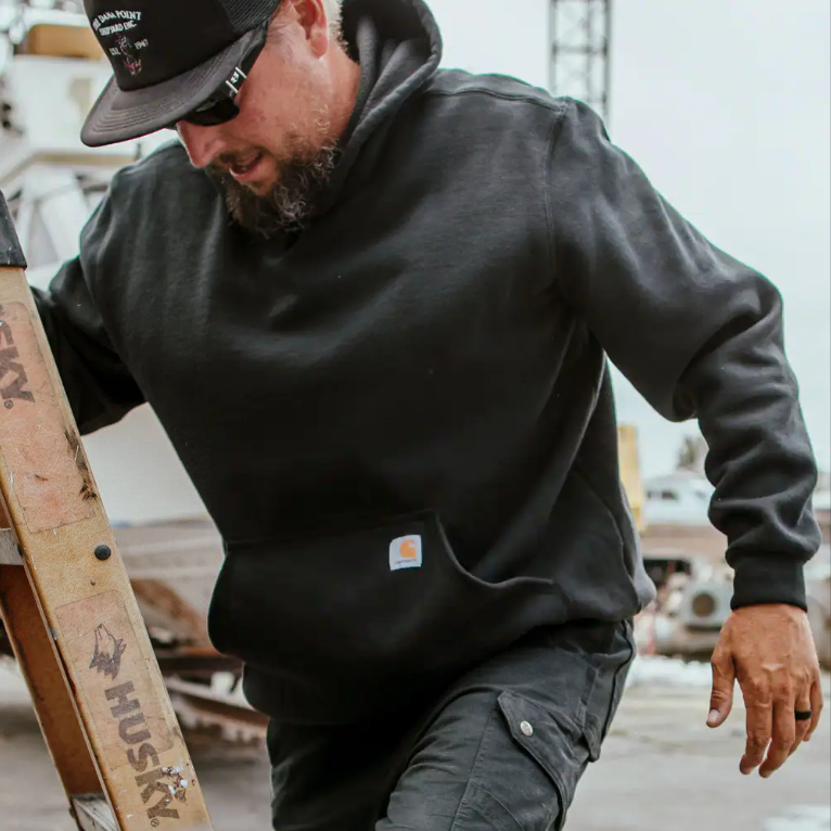 hoodie, zwart, pull-over, carhartt, zak