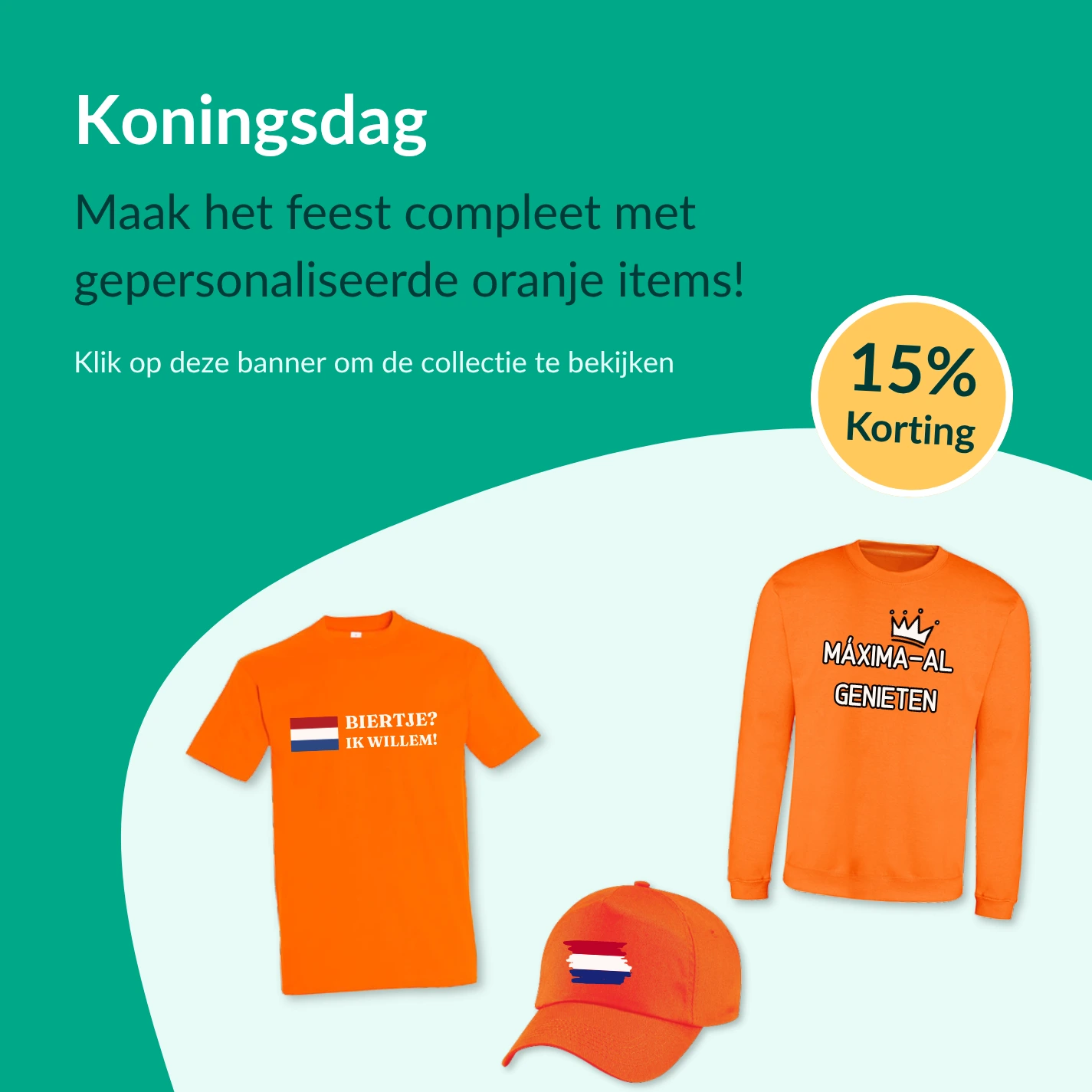 Kleding bedrukken en borduren voor Koningsdag