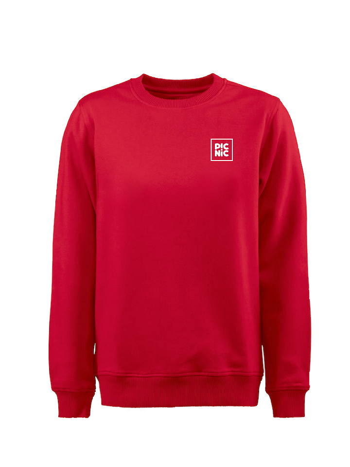 truio, reden, sweatshirt, logo, katoen, rugzak, kleur rood, sweatshirt, katoen/comfort, logo witte vierkant