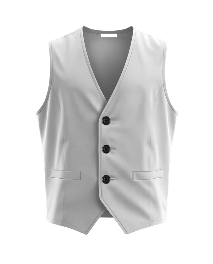 broekstuk, vest, zwart, drie-knoppen, zonder mouwen