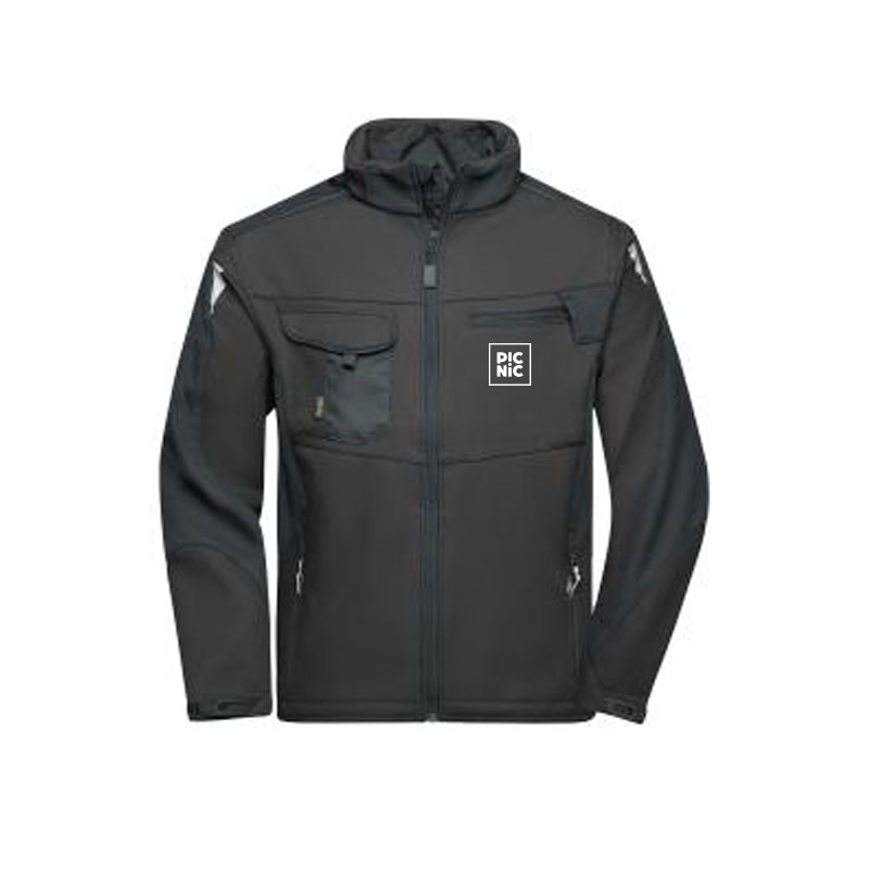 jas, jassen, softshell, zak, logo