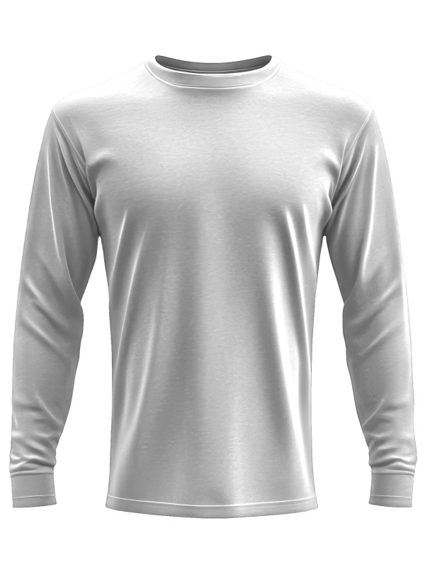 Eigen textiel borduren of bedrukken longsleeve voorkant