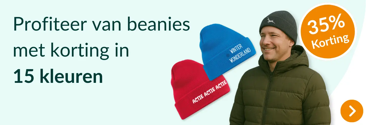 Beanie mutsen korting actie