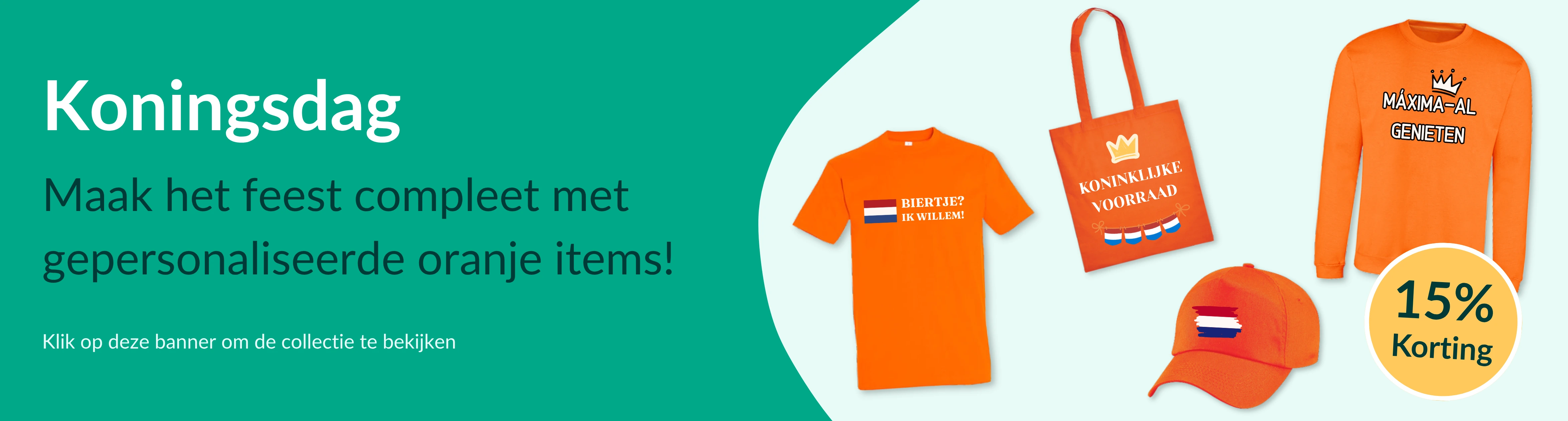 Kleding bedrukken en borduren voor Koningsdag